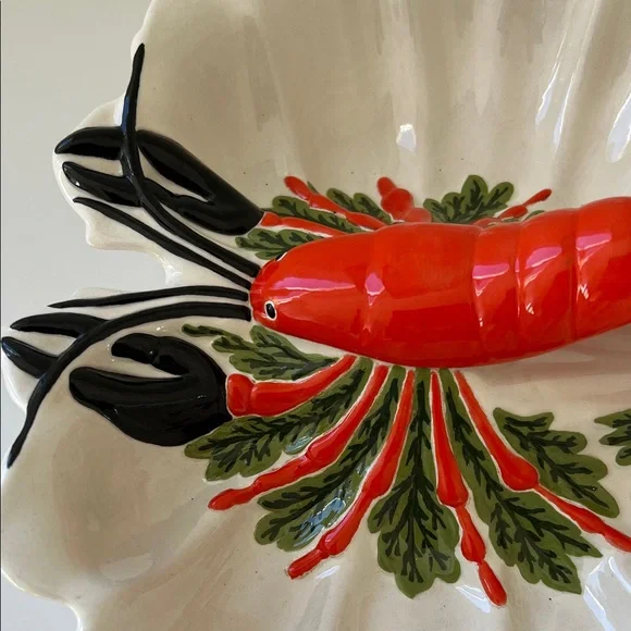 Vintage 1974 Ceramic Lobster Serving Dish- seafood platter - Picture 3 of 12